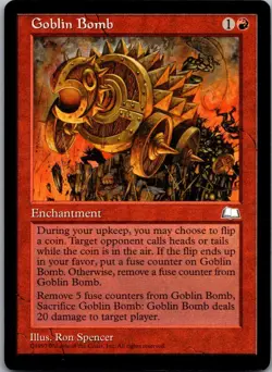 1997 Magic the Gathering U Goblin Bomb Expansion/Rare #103 - Image 1
