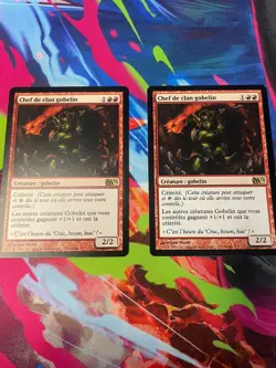 2 X Chef De Clan Gobelin M12 FR MTG - Goblin Chieftain - Image 1