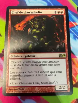 2 X Chef De Clan Gobelin M12 FR MTG - Goblin Chieftain - Image 2