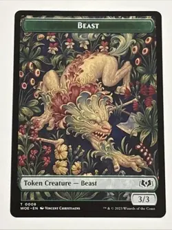 MTG - Beast Token - WOE 0008 - Wilds of Eldraine - Magic the Gathering - Image 1