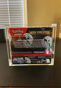 Pokemon TCG: Mega Evolution Factory Sealed Enhanced Booster Box w/ Acrylic Case - Image 2