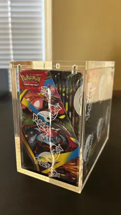 Pokemon TCG: Mega Evolution Factory Sealed Enhanced Booster Box w/ Acrylic Case - Image 5
