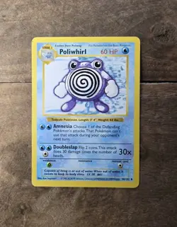 1999 Pokemon TCG - Poliwhirl - Base Set - Shadowless - MP - 38/102 - Image 1