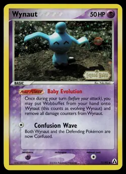 Pokemon Card - Wynaut Legend Maker 71/92 Common Reverse Holo Stamped - Image 1
