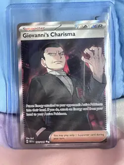 2023 Pokemon TCG Giovanni's Charisma 197/165 SV 151 Full Art Holo Ultra Rare Eng - Image 1