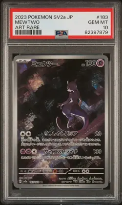 Mewtwo JP Psa 10 Gem Mint 183/165 Art Rare 2023 Japanese Pokemon 151 SV2a JP - Image 1