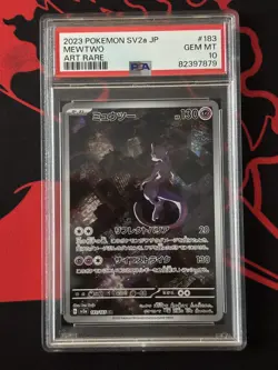 Mewtwo JP Psa 10 Gem Mint 183/165 Art Rare 2023 Japanese Pokemon 151 SV2a JP - Image 3