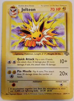 Pokemon TCG Jolteon Jungle 20/64 Non-Holo Card Unlimited Rare - Image 1