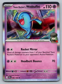 Pokemon TCG SV10: Destined Rivals Team Rocket's Wobbuffet 082/182 - Image 1