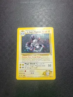 Pokemon TCG Lt. Surge's Magneton Gym Heroes 8/132 Holo Unlimited Rare - Image 1