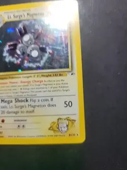 Pokemon TCG Lt. Surge's Magneton Gym Heroes 8/132 Holo Unlimited Rare - Image 2