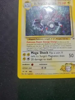 Pokemon TCG Lt. Surge's Magneton Gym Heroes 8/132 Holo Unlimited Rare - Image 5