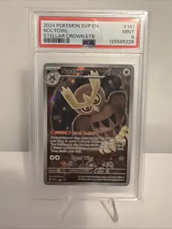 Pokemon TCG Noctowl #141 Promo Card Stellar Crown MINT PSA 9 - Image 1