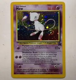 Pokemon 2000 WOTC Mew #9 Holo Black Star Promo English LP/NM Has SWIRL 🌀 - Image 1