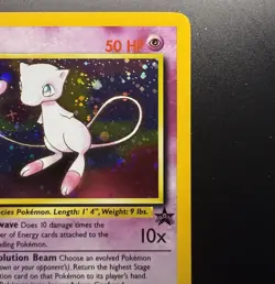 Pokemon 2000 WOTC Mew #9 Holo Black Star Promo English LP/NM Has SWIRL 🌀 - Image 2