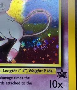 Pokemon 2000 WOTC Mew #9 Holo Black Star Promo English LP/NM Has SWIRL 🌀 - Image 3