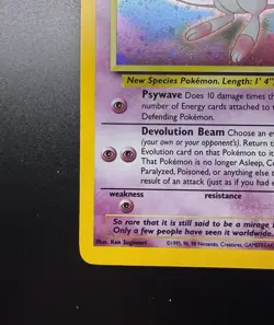 Pokemon 2000 WOTC Mew #9 Holo Black Star Promo English LP/NM Has SWIRL 🌀 - Image 5