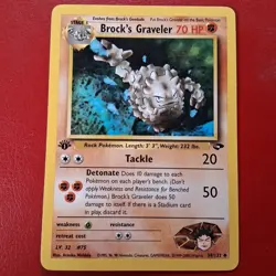 Brock's Graveler 34/132 Gym Challenge Regular First Edition Pokemon Card - Image 1