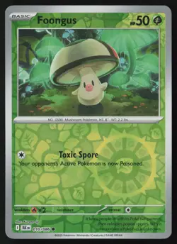 Pokemon Foongus 010/086 SV: Black Bolt Reverse Holo Pack Fresh - NM - Image 1