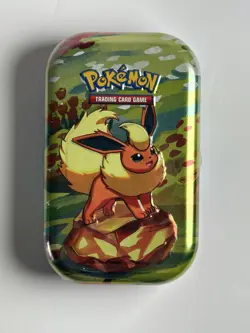 Pokemon TCG Scarlet & Violet 151 Prismatic Evolutions Mini Tin Flareon Sealed - Image 1