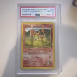 Pokemon Gym Heroes Blaine's Charmander 61/132 PSA 10 Regular 2000 TCG - Image 1