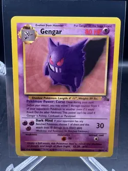 Pokemon Fossil Gengar 20/62 NM LP - Image 1