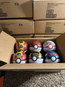 Pokemon TCG Pokeball Tin Q4 2025 FACTORY SEALED CASE 6 Tin Case - Image 1