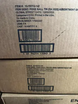 Pokemon TCG Pokeball Tin Q4 2025 FACTORY SEALED CASE 6 Tin Case - Image 2