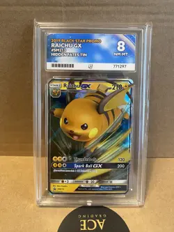 Pokemon HIDDEN FATES PROMO RAICHU GX 2019 #SM213 - ACE 8 NM/MT - Image 1