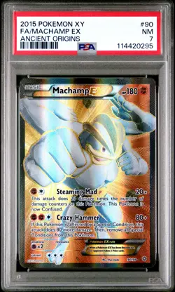 2015 POKEMON ANCIENT ORIGINS MACHAMP EX #90 PSA 7 NEAR MINT #114420295 - Image 1