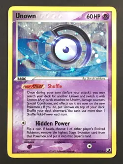 Pokemon TCG Unown (D) D/28 Holo Rare Unseen Forces MP - Image 1