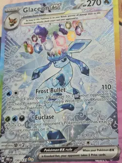 Pokemon Glaceon ex 150/131 Sv: Prismatic Evolutions Full Art Holo EX SIR - Image 2