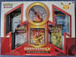 Pokemon TCG 20th Anniversary Charizard EX Red & Blue Collection Box - Image 1