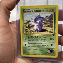 Pokemon Giovanni's Nidoran - WOTC Gym Challenge Common 76/132 Unlimited LP+ Vtg - Image 1