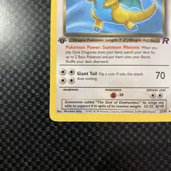 Pokemon TCG Dark Dragonite 22/82 1st Edition Team Rocket WOTC MP Condition - Image 5