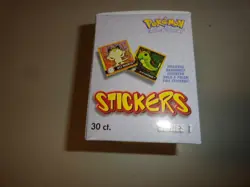 1999 Nintendo Artbox Pokemon Stickers Pack Box of 30 Factory Sealed Packs 601139116206 - Image 5