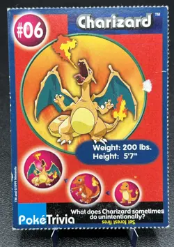 Charizard #06 HP Perforated Non Holo Burger King Kid’s Meal Pokemon Promo! - Image 1