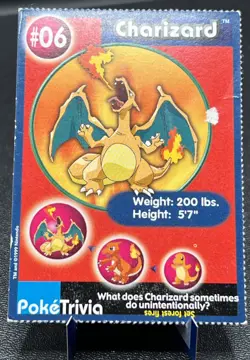 Charizard #06 HP Perforated Non Holo Burger King Kid’s Meal Pokemon Promo! - Image 3