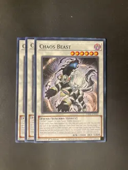 Yugioh! 3x Chaos Beast PHHY-EN040 Common 1st Ed NM - Image 1