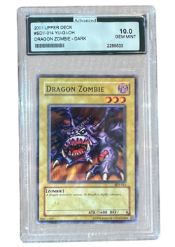 2001 Upper Deck Yu-Gi-Oh 1St Edition Sdk #014 Dragon Zombie Gem Mt 10 RARE psa - Image 1