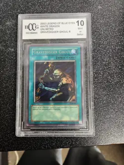 YUGIOH GRAVEDIGGER GHOUL LOB-065 - 2002 BCCG BECKETT GEM MINT 10! - Image 1