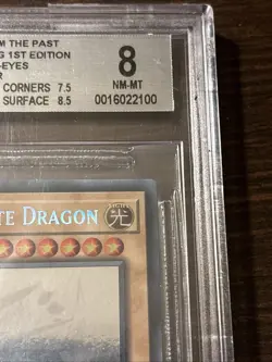 2022 YU-GI-OH! 1ST EDITION #EN175 BLUE-EYES WHITE DRAGON - Ghost Rare - BGS 8.0 - Image 3