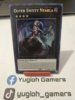 Yu-Gi-Oh Outer Entity Nyarla SHVA 1st Edition Secret Rare Light Played - Image 1