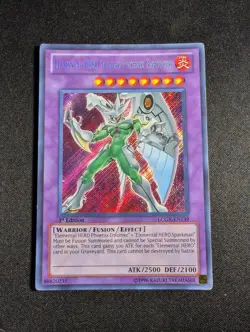 Yugioh - Elemental HERO Shining Phoenix Enforcer LCGX-EN139 1st Secret Rare MP - Image 1