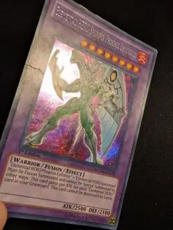 Yugioh - Elemental HERO Shining Phoenix Enforcer LCGX-EN139 1st Secret Rare MP - Image 2