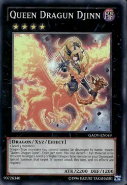 Queen Dragun Djinn Unl Ed Super Rare GAOV-EN049 Yu-Gi-Oh! - Image 1