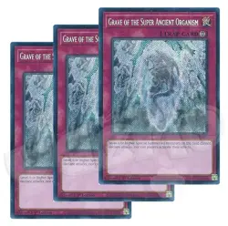 Yugioh Grave of the Super Ancient Organism x 3 - 1st Secret Rare NM - Free Holo - Image 1