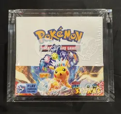 Pokemon TCG Scarlet Violet Surging Sparks Booster Box Sealed with Acrylic Case - Image 1
