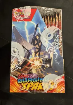 Pokemon TCG Scarlet Violet Surging Sparks Booster Box Sealed with Acrylic Case - Image 5