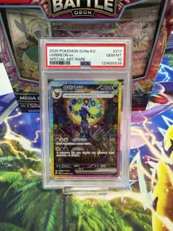 2025 POKEMON KOREAN SV8A-TERASTAL FEST EX SPECIAL ART RARE UMBREON EX PSA 10 - Image 1